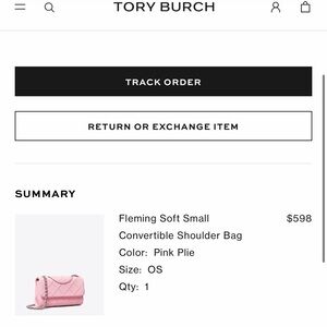 Tory Burch Pink Plie Fleming Shoulder Bag